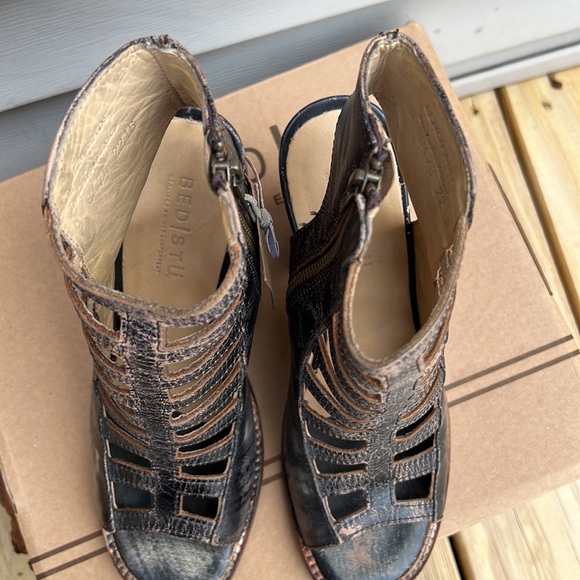 BED|STU OCCAM Peep Toe Heel Black Lux Women size 9 🥳 Host Pick 🥳 - Picture 7 of 16